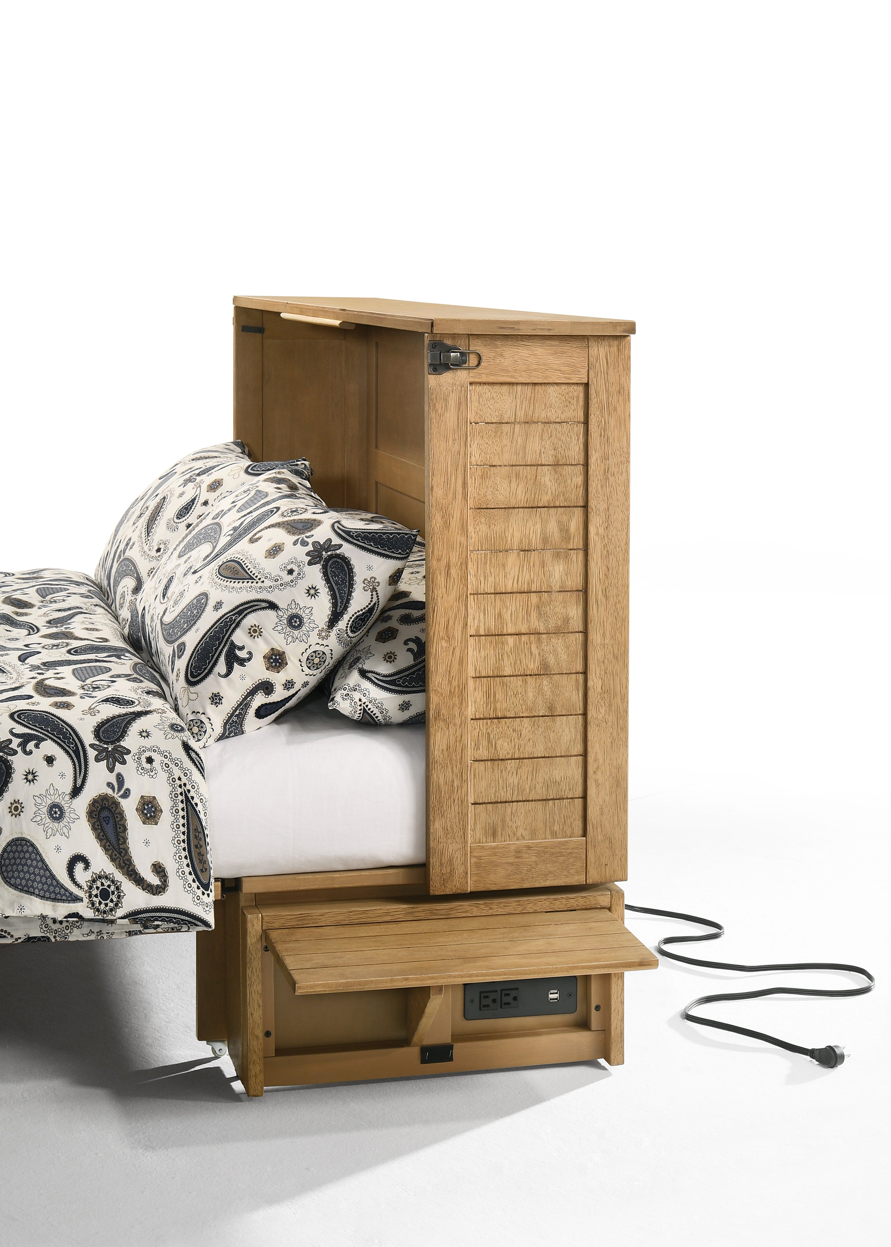Poppy Queen Harvest Brown Cabinet Bed - The Futon Store 