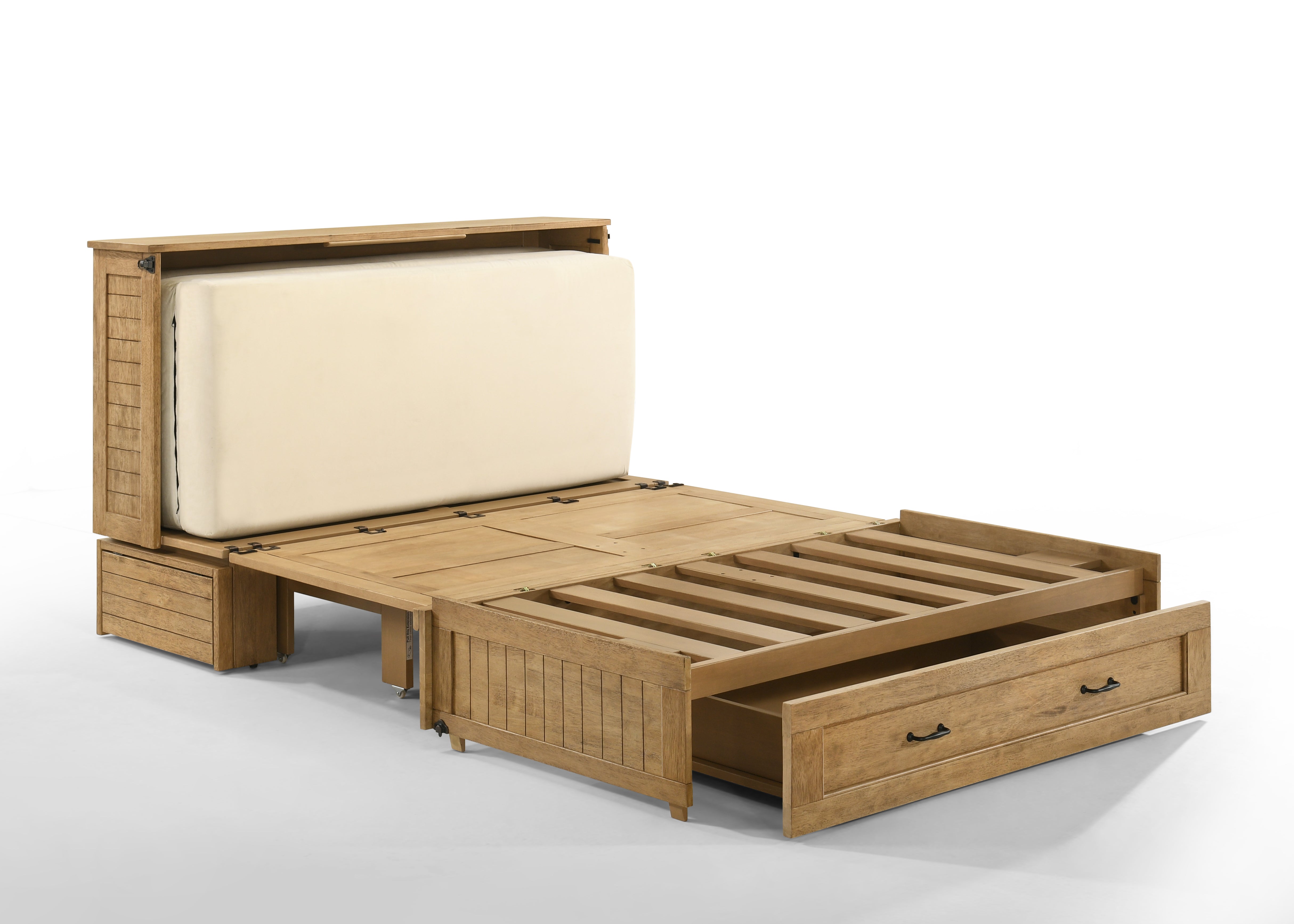 Poppy Queen Harvest Brown Cabinet Bed - The Futon Store 