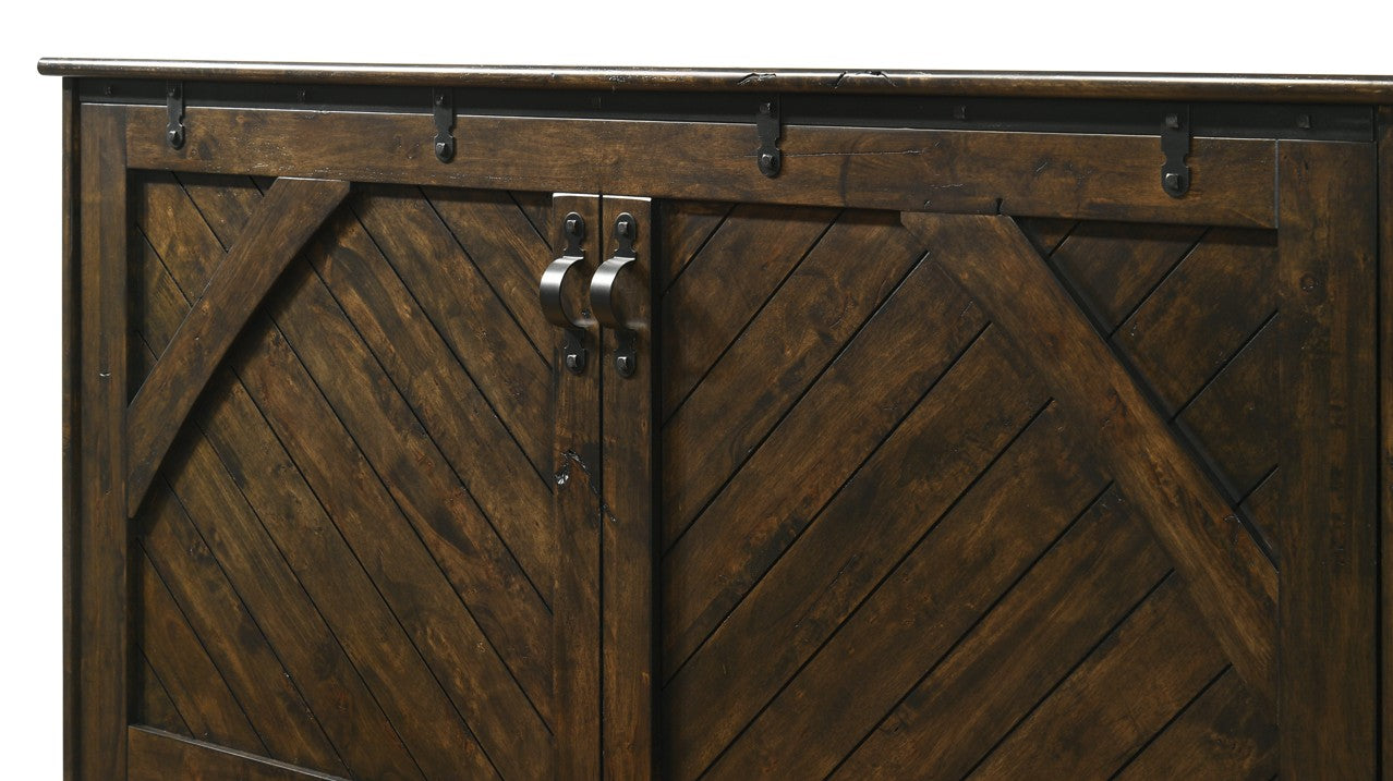 Ranchero Queen Wildwood Brown  Cabinet Bed - The Futon Store 