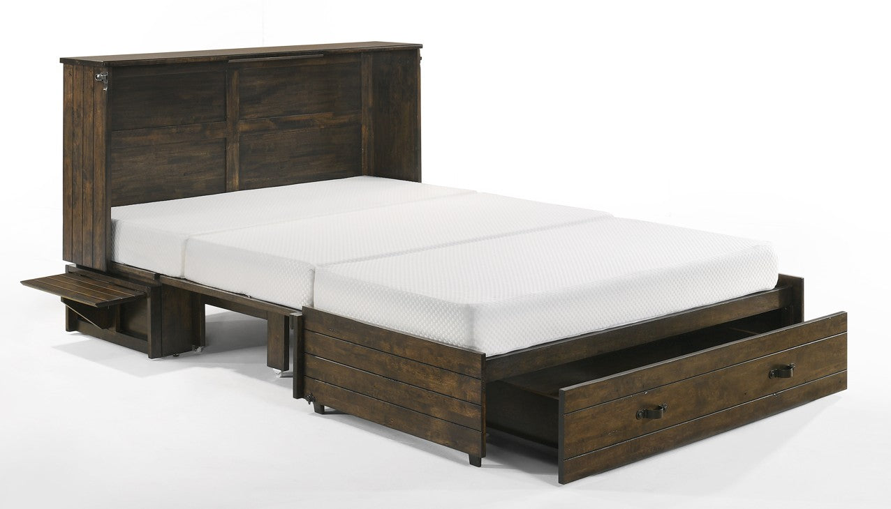 Ranchero Queen Wildwood Brown  Cabinet Bed - The Futon Store 