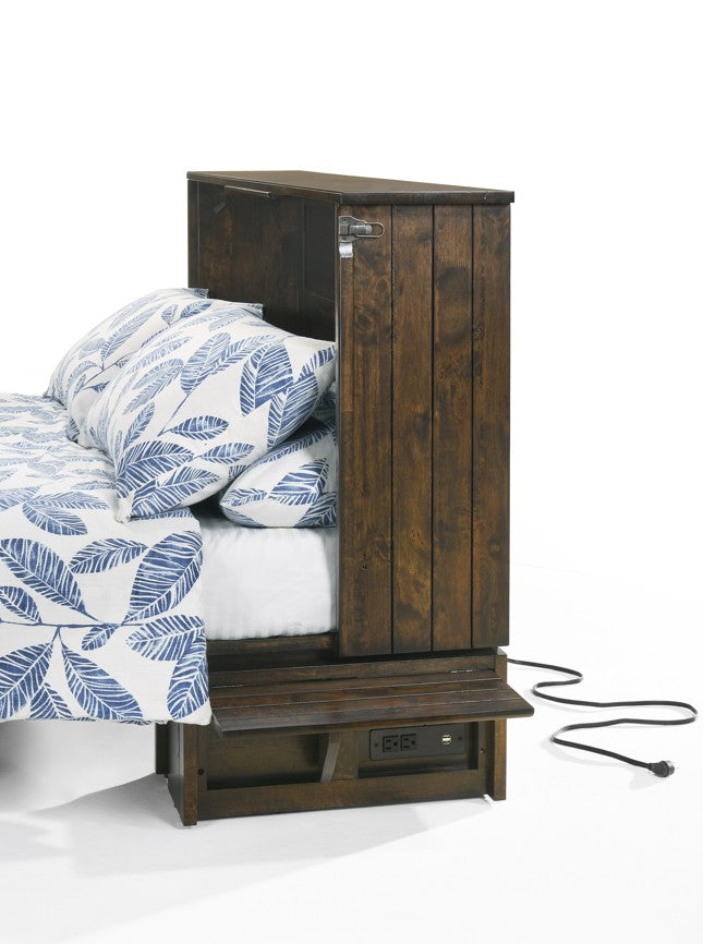 Ranchero Queen Wildwood Brown  Cabinet Bed - The Futon Store 