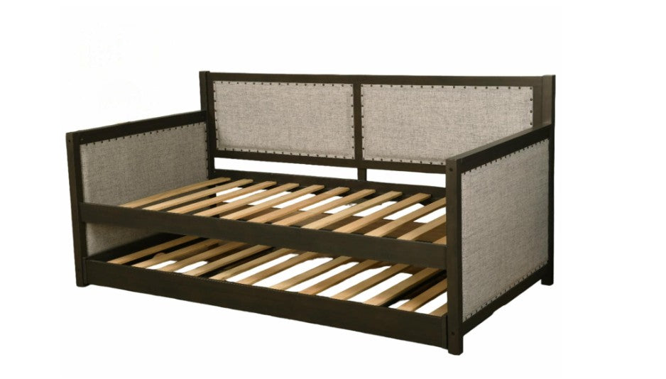 Sloane Twin Daybed with Pop-Up Trundle  Graystone Finish - The Futon Store 