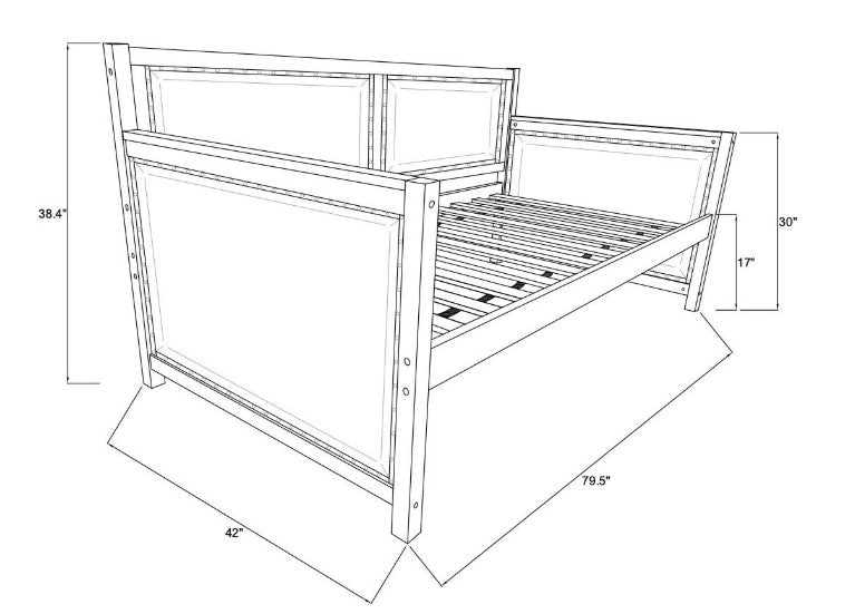 Sloane Twin Daybed with Pop-Up Trundle  Graystone Finish - The Futon Store 