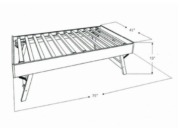 Sloane Twin Daybed with Pop-Up Trundle  Graystone Finish - The Futon Store 
