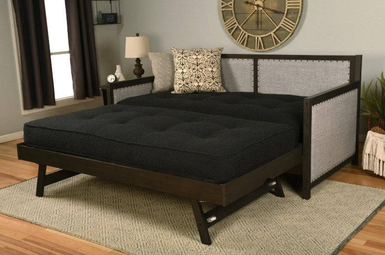 Sloane Twin Daybed with Pop-Up Trundle  Graystone Finish - The Futon Store 