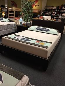 platform bed with mattress